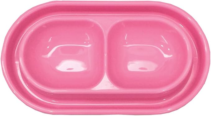 Ant Proof Cat Dish Pet Feeder 32 Oz Food Water Bowl for Small Medium Size Dogs Cats (Pink,M)