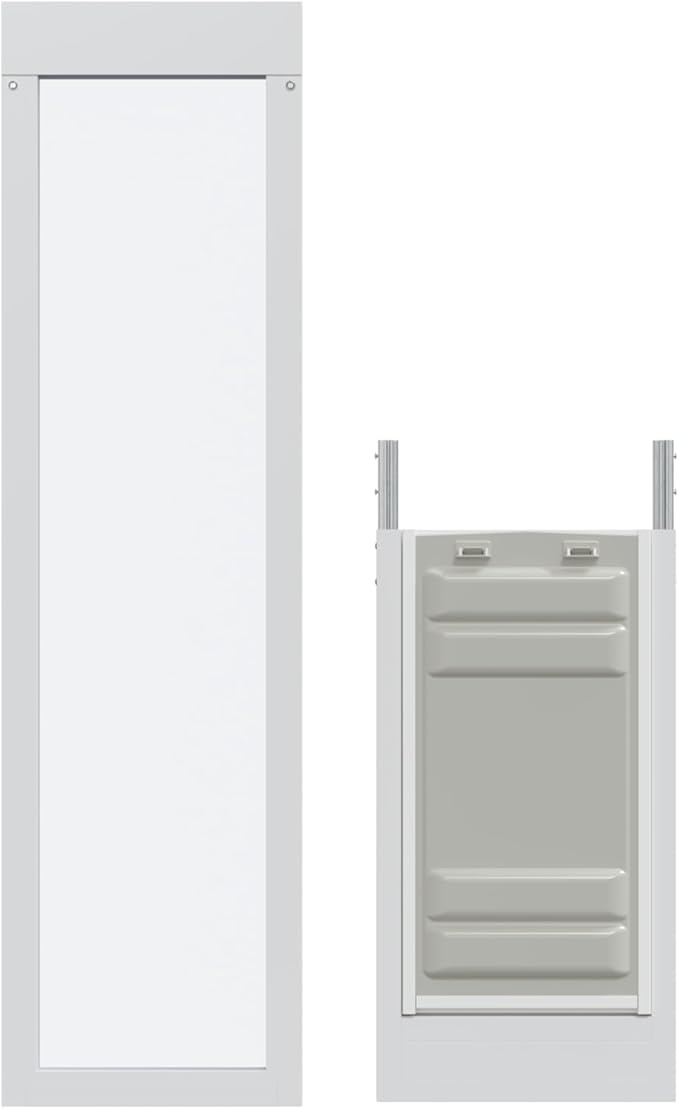 Liberty Pet Door for Sliding Glass Door | Vinyl Frame with Closing Cover | for Home & Rentals | Clear Glass | White, XL Flap, 90.5" - 92" Slider Height