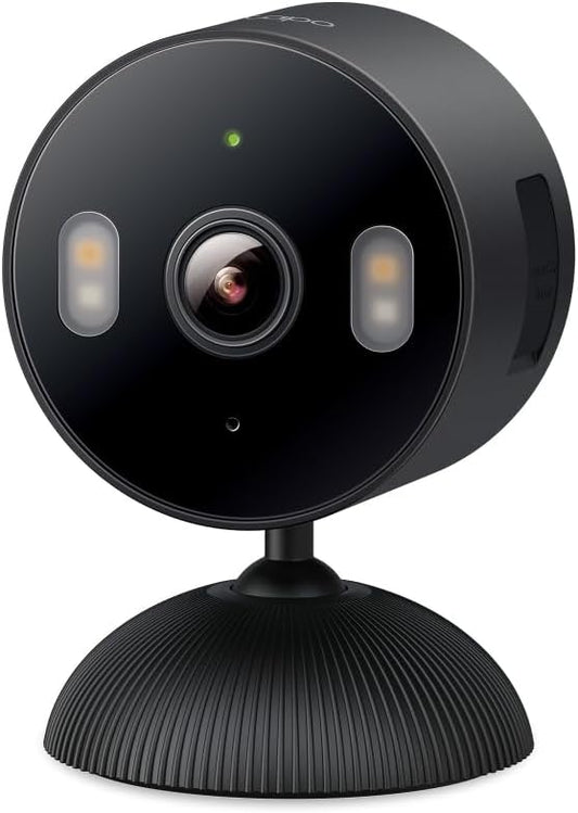Tapo 1080p Indoor/Outdoor Security Camera - Free Person/Motion/Baby Cry Detection, Color Night Vision, IP65 Weatherproof, SD/Cloud Storage, Works w/Alexa & Google Home HybridCam, Black