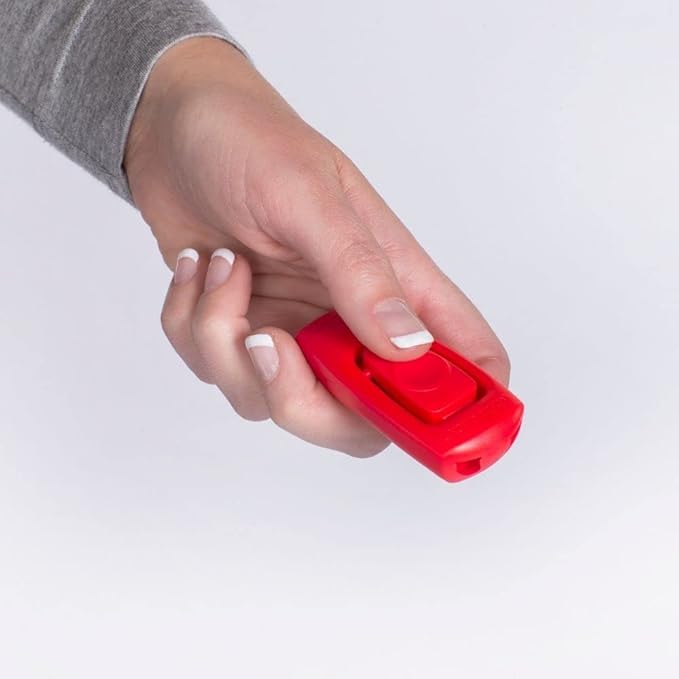 Company of Animals Whizzclick, Clicker and Whistle Combined, Recall and Reward Training, Wrist Strap, For all Dogs Including Sensitive Dogs and Puppies