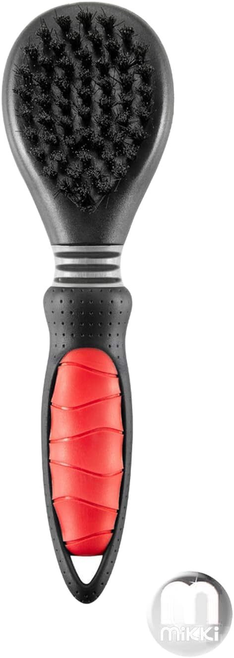 Mikki Dog, Cat Combi Brush Removes Knots, Tangles -2 sided -Nylon and Ball Pin for Small to Medium Pet
