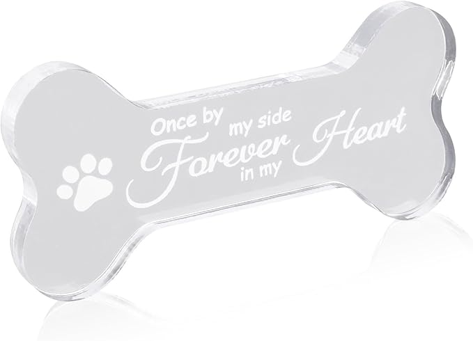 Pet Memorial Ornament, Loss of Dog Cat Sympathy Gift Pet Remembrance Ornament Bone Shape Memorial Gifts Decoration for Dogs Puppy Keepsake