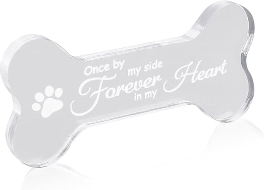 Pet Memorial Ornament, Loss of Dog Cat Sympathy Gift Pet Remembrance Ornament Bone Shape Memorial Gifts Decoration for Dogs Puppy Keepsake