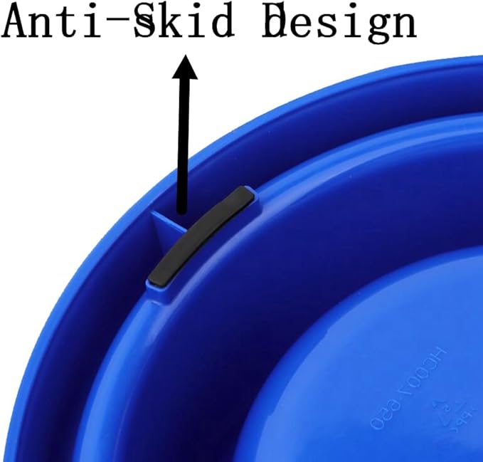 Ants Away Dog Bowl Cat Puppy Food Bowls Round No Spill Eating Feeder for Small Animals Blue M