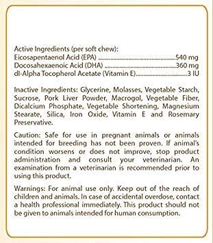 Healthy Breeds Belgian Tervuren Omega HP Fatty Acid Skin and Coat Support Soft Chews 90 Count