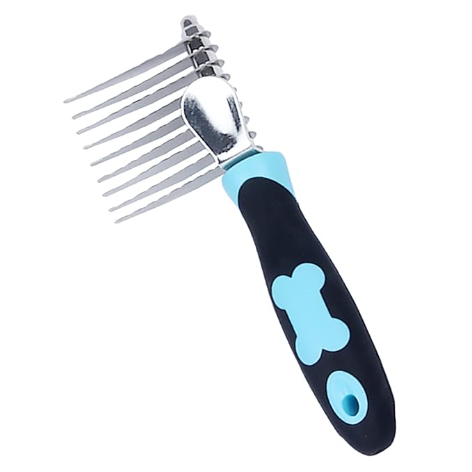 SunGrow Poodle Dog & Bunny Comb Dematting and Detangler Long Hair, Thick Undercoat Brush, for Rabbit, Persian, Maine coon Cat