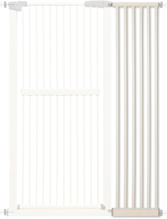 Lumizone Extra Tall Cat Gate Extension Kit 61.02" High Pressure Mounted 12.6" Extra Wide 1.37" Gap No Drilling Tall Pet Gate for Dogs (Cream, 61.02" H x 12.60" W, Extension)