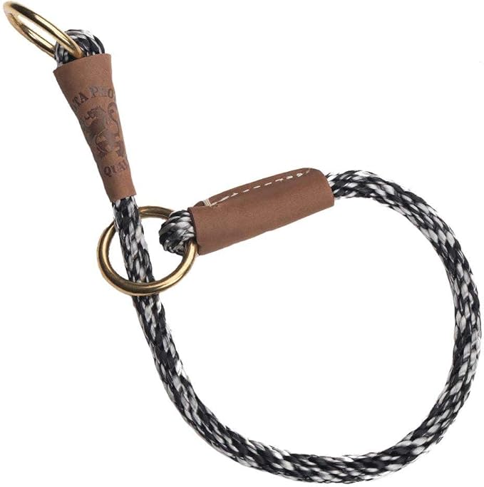 Mendota Pet Command Slip Collar - Dog Training Collar - Made in The USA - Salt and Pepper - 26 in