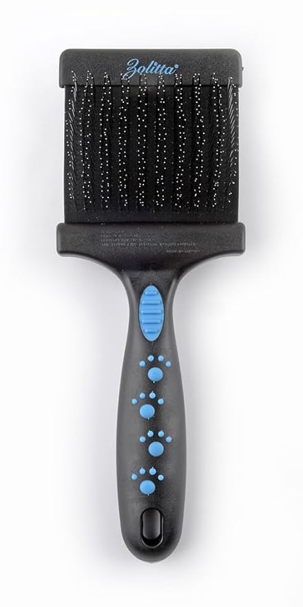 Mr. Slick Dual Flex Professional Slicker Brush detangling, de-matting, ergonomic. best for labradoodle, doodle, GoldenDoodle, Collie, poodle, maltipoo. Safe for dogs, cats.