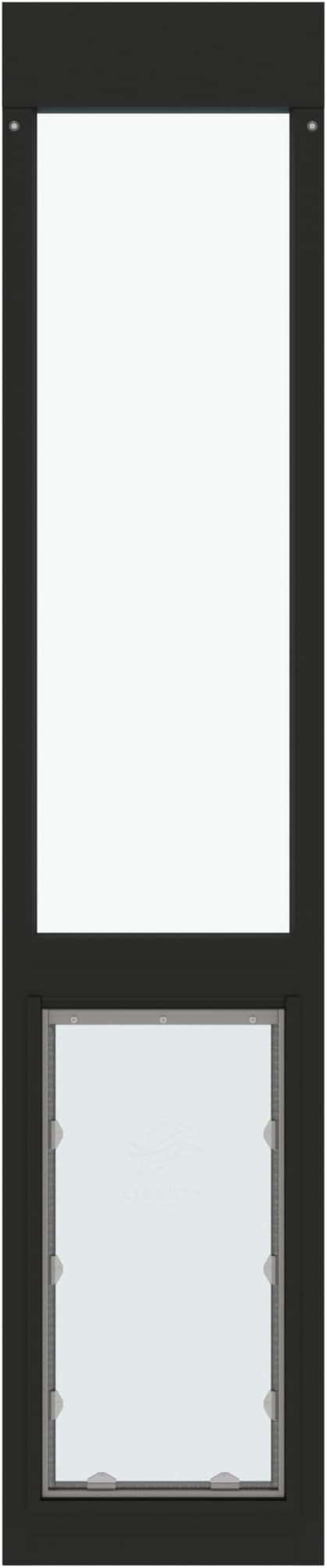 Liberty Pet Door for Sliding Glass Door | Aluminum Frame with Closing Cover for Home & Rentals | Clear Glass | Black, XL Flap, 78.5" - 80" Slider Height