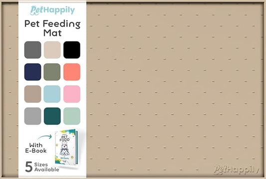 Dog Food Mat - 28x18 Raised Edges Dogs Mat for Food and Water Prevent Spill, Waterproof Cat Food Mats Protect Floors, Easy Clean Dog Bowl Mats for Food and Water, Silicone Pet Feeding Placemats