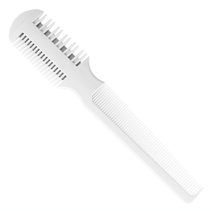 2 in 1 Pet Hair Thinning Comb, Pet Razor Combs with 5 Blades, Hair Cutter Comb Suitable for Removing Tangles, Knots and Loose Hair