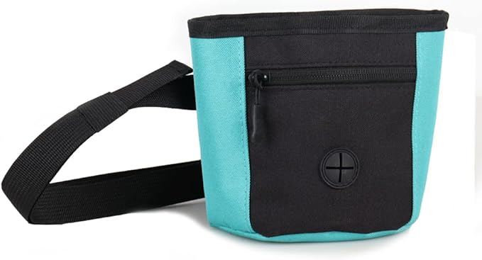 Dog Treat Pouch, Treat Bag for Dog Training, Dog Training Treat Pouch, Dog Walking Bag, Magnetic Seal, for Hands-Free Training, Puppy Snack Reward Bags Bait Pouches (Blue)