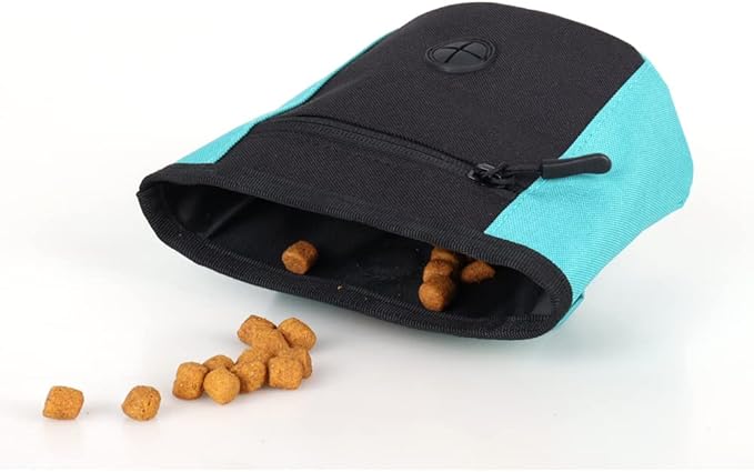 Dog Treat Pouch, Treat Bag for Dog Training, Dog Training Treat Pouch, Dog Walking Bag, Magnetic Seal, for Hands-Free Training, Puppy Snack Reward Bags Bait Pouches (Blue)
