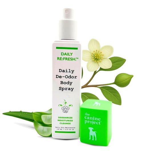 Hydrating Daily Dog Deodorant Spray – Gentle Between Bath Cleansing & Deodorizing Spray for Grooming Dry & Sensitive Skin – Extends Between Bath Time During Cold Weather