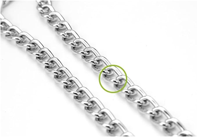 Chain Collar for Dogs,Metal Slip Link Training Heavy Duty Dog Collar Martingale Puppy Collars for Small Medium Large Big XL Breed Dogs Silver XL