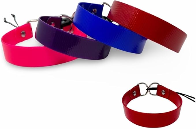 SparkDog Collars 1” Quick Adjust E-Collar Replacement Strap – Quick-Adjust, Waterproof & Durable – Fits Dogtra & Most Brands – Made in USA for Working Dogs, Hunters & Pet Owners (Red, High Flex)