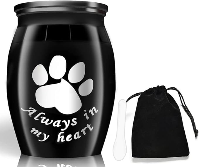 Small Keepsake Urns for Pet Ashes, 1.58 Inch Mini Cremation Urns for Ash with Paw Pattern,Stainless Steel Decorative Memorial Mini Funeral Urn for Ashes (Paw-3 Packs)