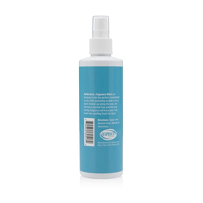 Bubble Bros. Fragrance Mist Pet Grooming Cologne, 8 oz - Natural, Professional Groomer Grade, Perfume Deodorant for Dogs and Cats, Long Lasting, (Fresh Burst)