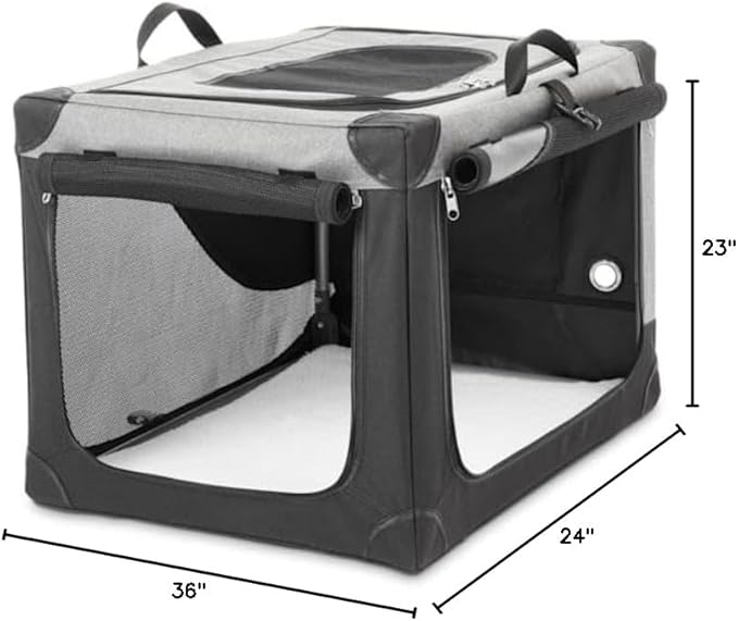 EveryYay by Petco Going Places Stow & Go Portable Canvas Dog Crate 36" L X 24" W X 23" H