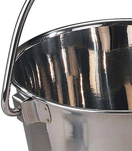 Pro Select Heavy Duty Stainless Steel Handled Snag Free Design Dog & Animal Feeding Pails(64 oz)