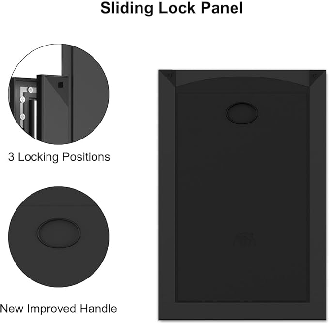 [MAVRICPOWER] Aluminum Extra Large Dog Door for Door, XL Doggy Door with 2 Sliding Lock Panels for Extreme Weather, Pet Door for Dogs Up to 220 lbs