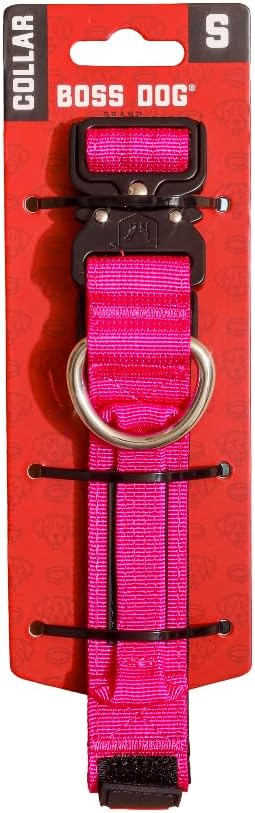 Boss Dog Tactical Collar, Hot Pink, Small
