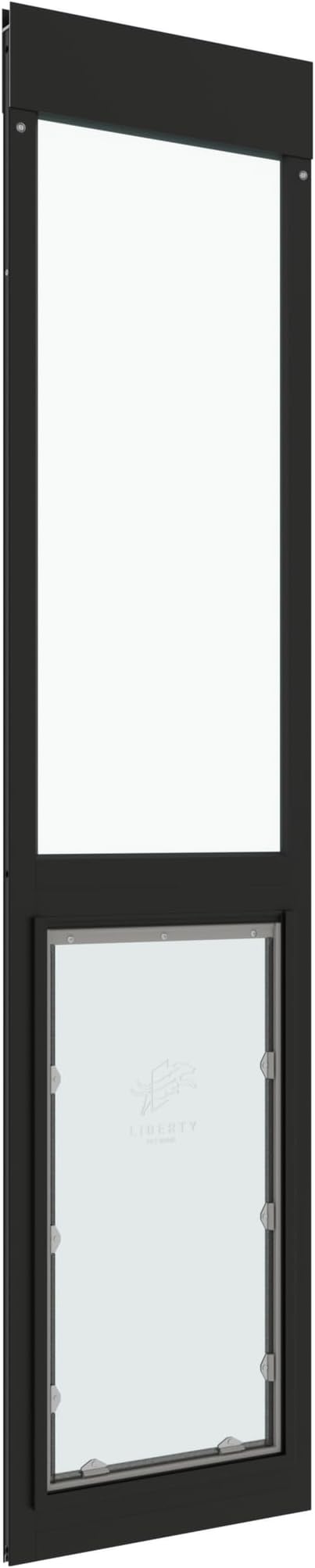 Liberty Pet Door for Sliding Glass Door | Aluminum Frame with Closing Cover | for Home & Rentals | Clear Glass | Black, XXL Flap, 90.5" - 92" Slider Height