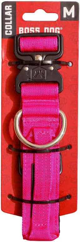 Boss Dog Tactical Collar, Hot Pink, Medium