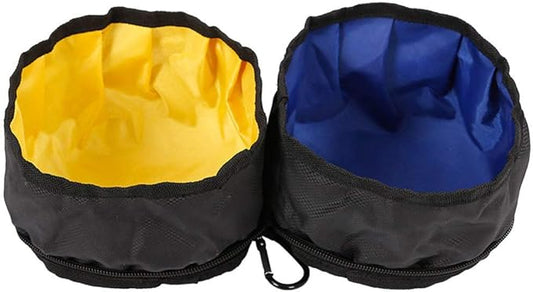balacoo Portable Dog Bowls for Outdoor Feeding Dual Capacity for Food Water Carabiner Pet Supplies for Traveling Cats Dogs