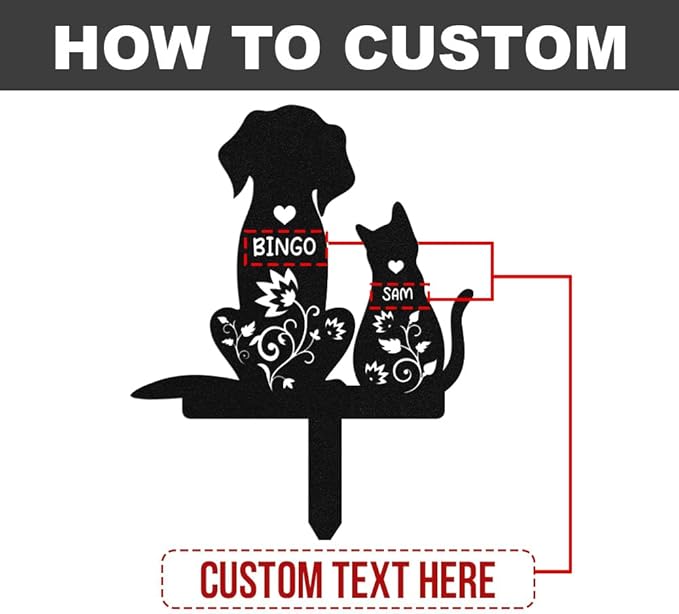 Custom Pet Grave Markers Dog Memorial Plaque, Memorial Yard Garden Outdoor Decor, Waterproof Metal Dog Grave Markers for Loss of Pets, Personalized Sympathy Remembrance Gift