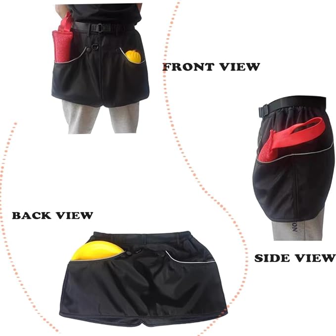 Dog Trainer Vest for Men Women with Big and Deep Pockets, Pet Handler Waist Treat Pouch Apron Design of Functionality for Holding Dog Stug Toy, Training Dummies, Rope (Medium)