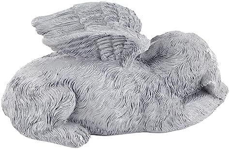 Yosoo Health Gear Pet Memorial Statue, Vivid Sleeping Pet Angel Sculpture with Wear Material, Sunproof for Pet Tombstone Decoration, 220g/7.8oz (Angel Dog)