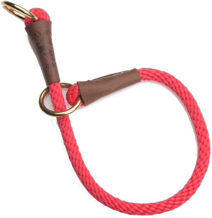 Mendota Pet Command Slip Collar - Dog Training Collar - Made in The USA - Red - 18 in