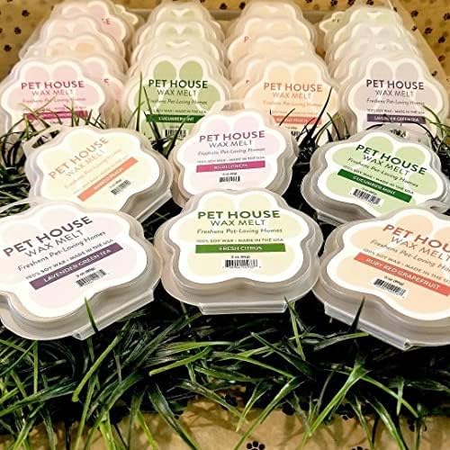 One Fur All Pet House Spring and Summer Wax Melts for Pet Odor, Natural, Plant Based Soy Wax Melts, Long Lasting Fragrance for Fresh Smelling Homes, Water Lilies