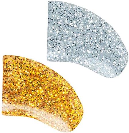 Champagne Combo Soft Nail Caps Dogs Claws 40pk (20 Gold Glitter - 20 Silver Glitter) X-Small Size