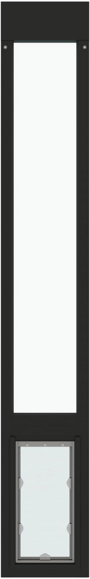 Liberty Pet Door for Sliding Glass Door | Aluminum Frame with Closing Cover | for Home & Rentals | Clear Glass | Black, Medium Flap, 80" - 81.5" Slider Height