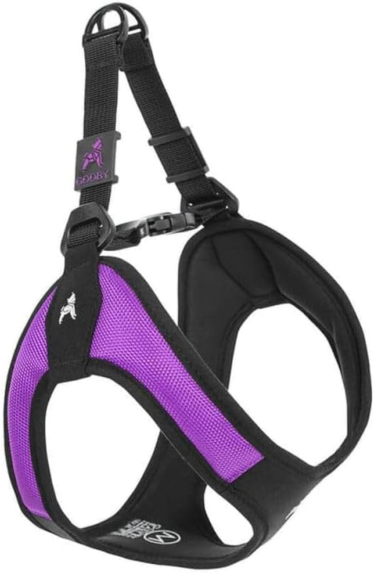 Gooby - Escape Free Easy Fit Harness, Small Dog Step-In Harness for Dogs that Like to Escape Their Harness, Purple, X-Small