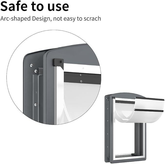 HARDLIGHT Large Cat Door for Exterior Door, Small Doggie Door with Two Sliding Panels for Extreme Weather,Pet Door for Small Dog and Large Cat Up to 20 lbs