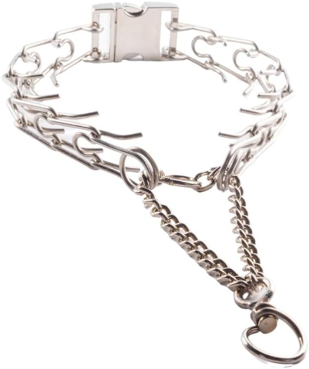 Kimberland Collars Buckle 1.5mm Stainless Dog Training Collar for Small Breeds | 8'' Prong Collar for Dogs 7-20lbs | No-Pull Collar | Dog/Puppy Training & Behavior Aid