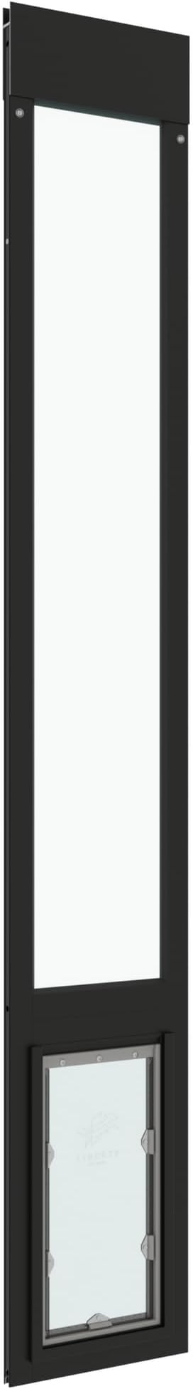 Liberty Pet Door for Sliding Glass Door | Aluminum Frame with Closing Cover | for Home & Rentals | Clear Glass | Black, Medium Flap, 92" - 93.5" Slider Height