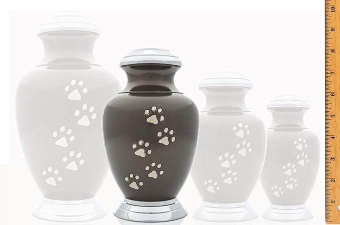 Kennedy Paws Series Pet Urn for Dogs, Handmade Aluminum Memorial Cremation Urn (Large - Pets up to 115 lbs)