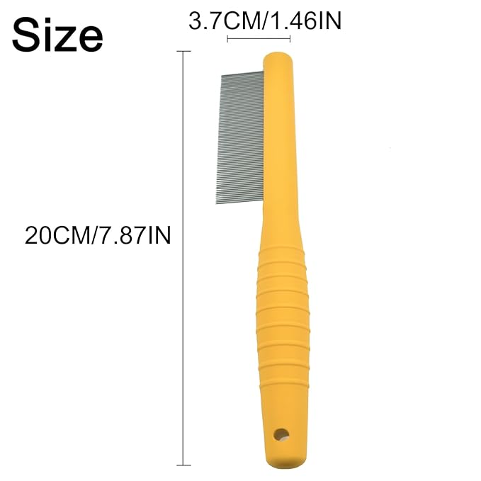 Small Dog Grooming Comb - Perfect for Shih Tzus, Yorkies, and Maltipoos - Ideal Puppy Hair Brushes for Maltese and Small Breeds (Orange)