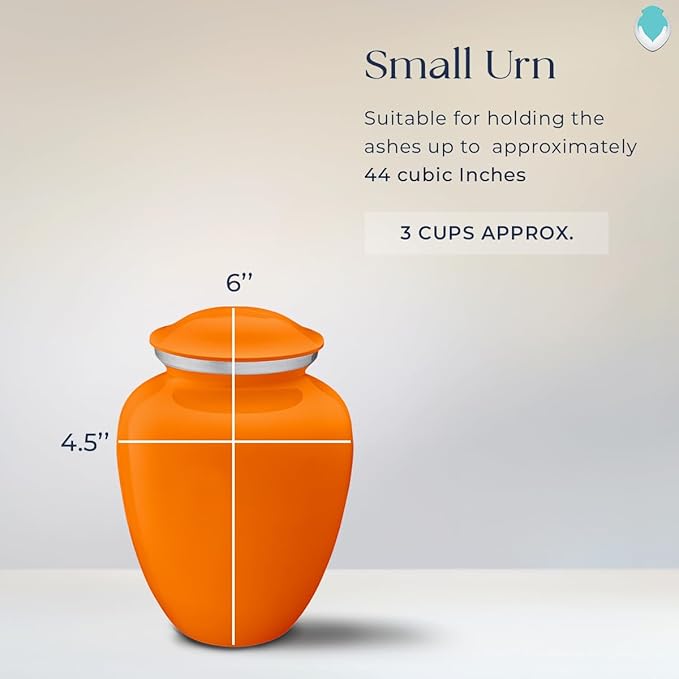 Geturns Embrace Personalized Picture Urn for Small Pets I Burnt Orange Photo Cremation Urns for Dogs and Cats I 44 lbs