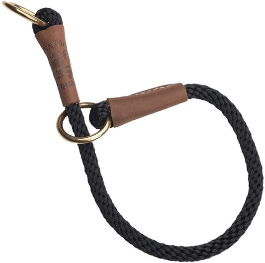 Mendota Pet Command Slip Collar - Dog Training Collar - Made in The USA - Black - 18 in