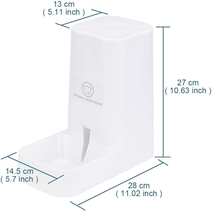 XhuangTech Pets Automatic Feeder Set, Cats Dogs Food Dispenser Self-Dispensing Bundle Station Device for Small Middle Large Pets Cats Dogs Kitten Puppy (Waterer)
