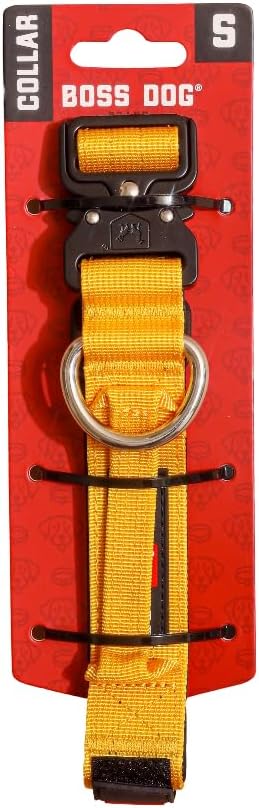 Boss Dog Tactical Collar, Yellow, Small
