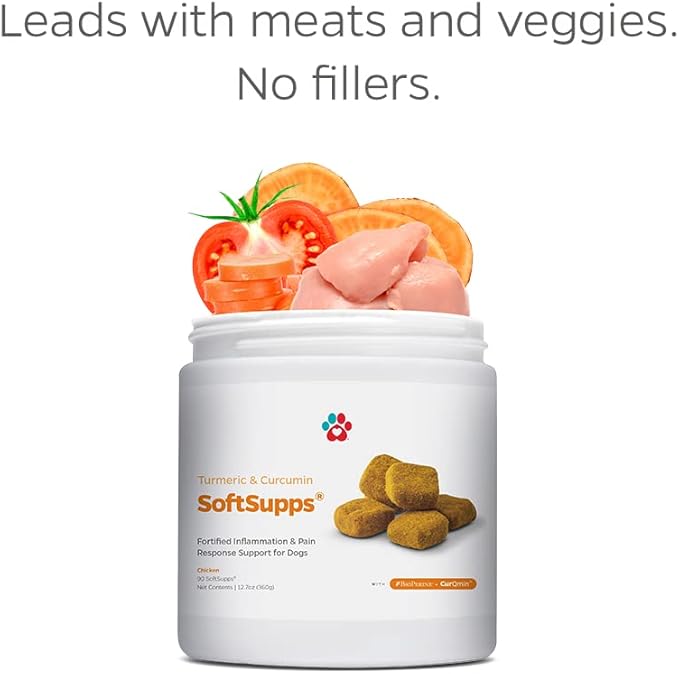 Pet Parents® Turmeric & Curcumin SoftSupps® Joint Support Supplements for Dogs w/Boswellia Serrata Extract, Coconut Oil for Dogs, & Hemp Oil for Dogs - Dog Joint Pain Relief, Dog Joint Support, 90ct