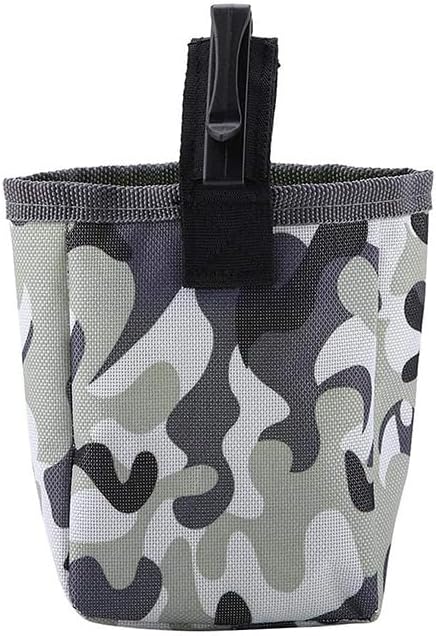 Mini Dog Treat Training Pouch Clip On Belt Hand-Free Pet Snack Bag Portable Puppy Training Reward Pouch Auto Closure for Dog Training Behavior Aids (Camouflage)