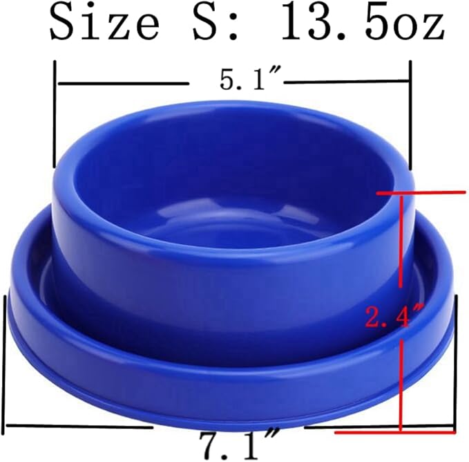 Ants Away Dog Bowl Cat Puppy Food Bowls Round No Spill Eating Feeder for Small Animals Brown S